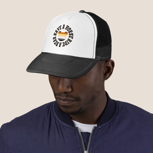 Cool Bear Pride Save A Horse Ride Bear Trucker Hat (In Situ)