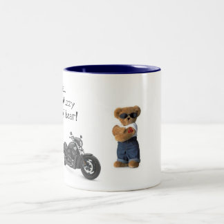 Cool Bear with a nice ride Two-Tone Coffee Mug