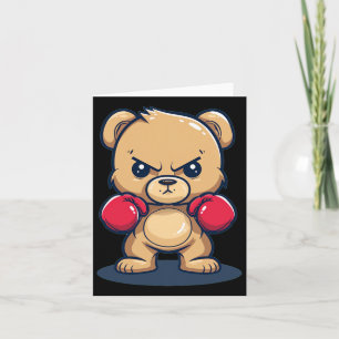 Cool Bear With This Boxing Gloves Costume Card