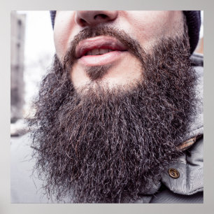 Cool Beard & Moustache poster
