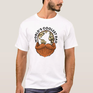 Cool Bearded Dad Army Print T-shirt