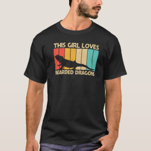 Cool Bearded Dragon For Girls Kids Reptile Lizard T-Shirt