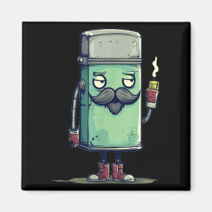 Cool Bearded Lighter Costume for Flames and Fire Magnet