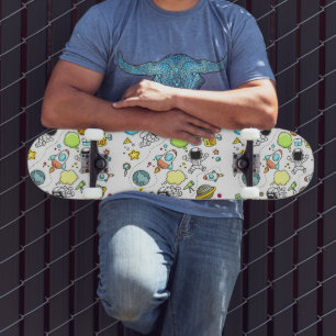 Cool beautiful space astronaut  skateboard