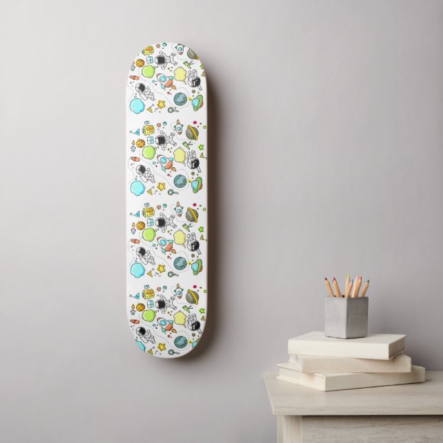 Cool beautiful space astronaut skateboard (Wall Art)