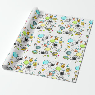 Cool beautiful space astronaut wrapping paper