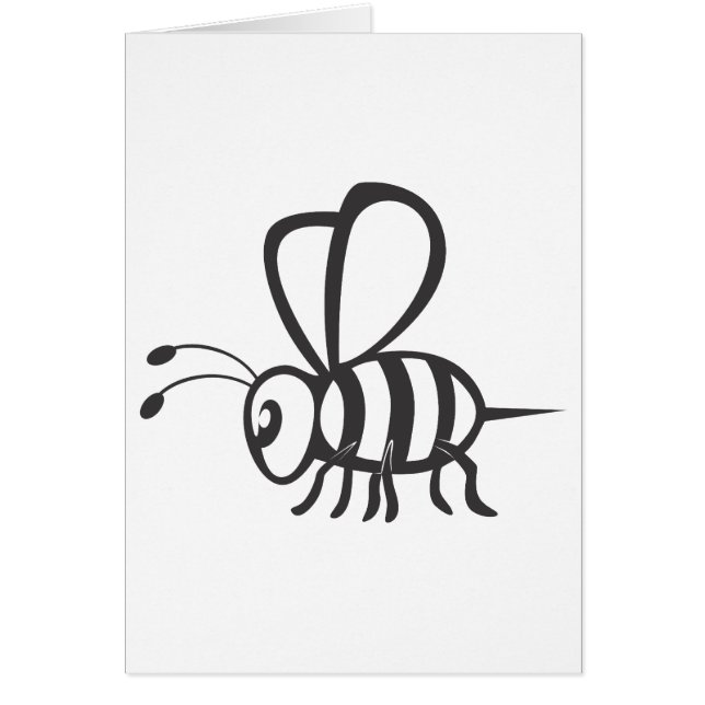 Cool Bee Black Outline Logo Tattoo Shirt (Front)