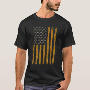 Cool Bee Keeper Art For Men Women US Flag Honey Be T-Shirt