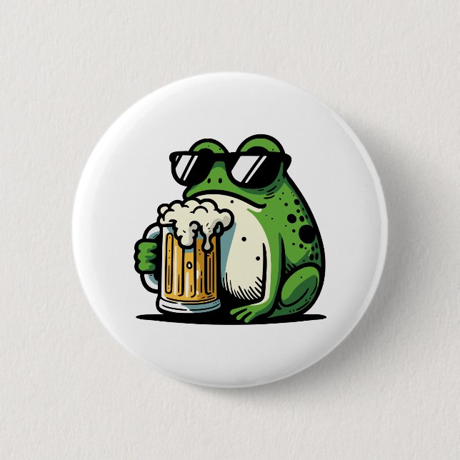 Cool Beer 6 Cm Round Badge (Front)
