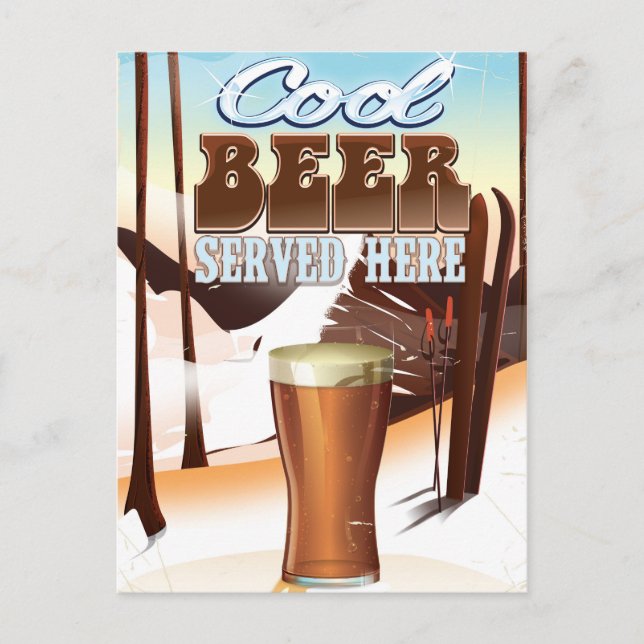 Cool Beer Served here vintage Inn poster Postcard (Front)