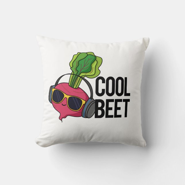Cool Beet Funny Veggie Pun  Cushion (Front)