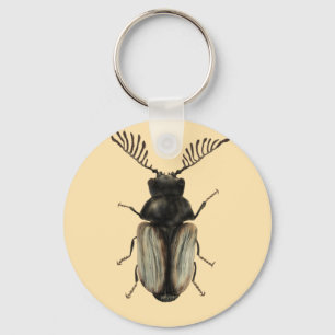 Cool beetle insect lover entomology art key ring