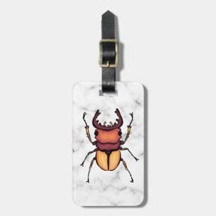Cool beetle insect lover entomology art luggage ta tag