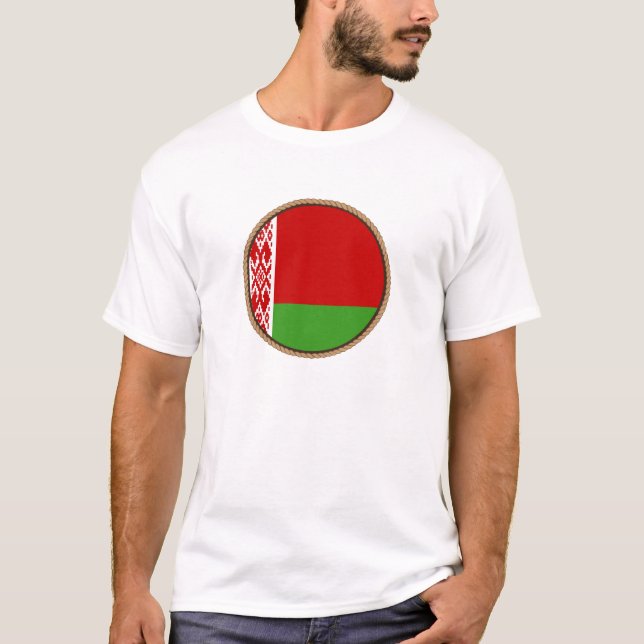 Cool Belarus Flag Seal T-Shirt (Front)