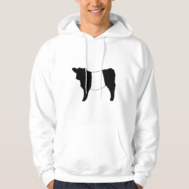 Cool Belted Galloway Cattle Rare Cow Beltie Steer Hoodie (Front)