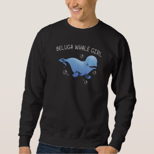 Cool Beluga Whale For Girls Kids Orca Whales Save Sweatshirt