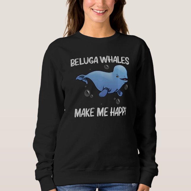 Cool Beluga Whale For Men Women Orca Whales Save T Sweatshirt (Front)