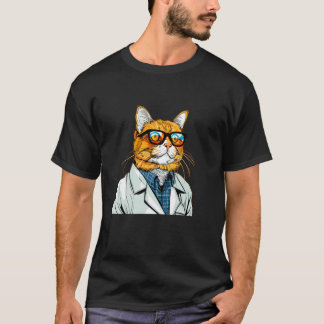 Cool bespectacled Professor Cat for Science Labora T-Shirt