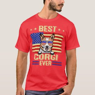 Cool Best Corgi Ever Usa Flag 4th Of July-188 T-Shirt