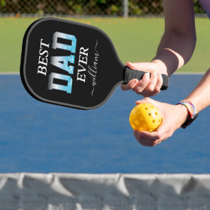 Cool Best Dad Ever Father's Day Pickleball Paddle