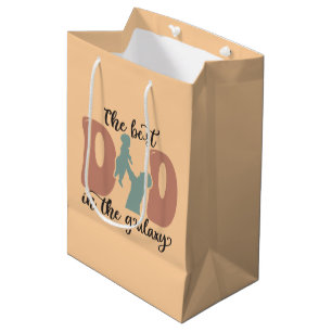 Cool best Dad galaxy word art Medium Gift Bag