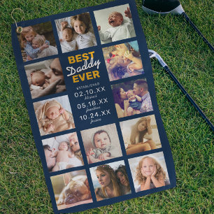 Cool Best Daddy Ever Photo Golf Towel