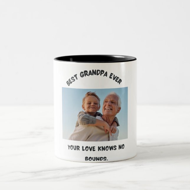 Cool Best Grandpa Ever Two Tonne photo Mug (Center)