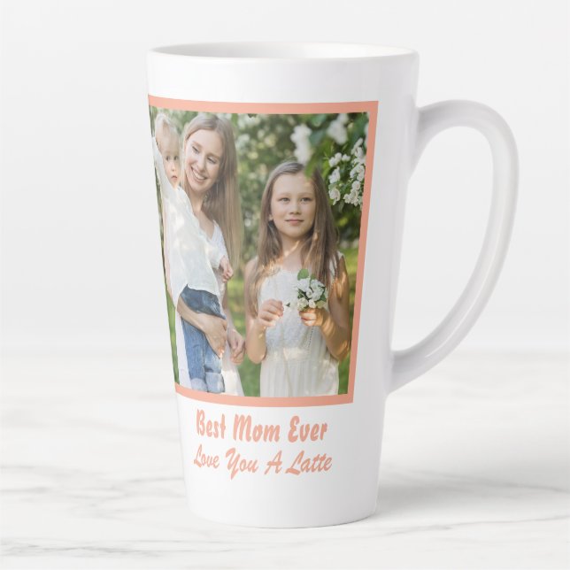 Cool Best Mum Ever Mother's Day Photo Latte Mug (Right)
