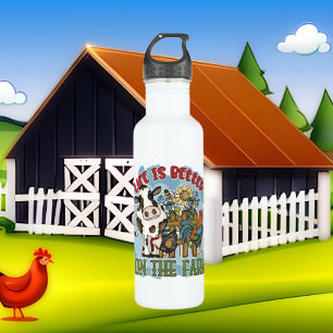cool better farm life word art 710 ml water bottle