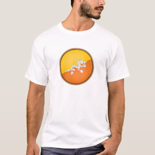 Cool Bhutan Flag Seal T-Shirt