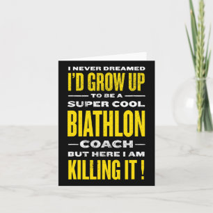 Cool Biathlon Coach Funny Biathlete Humour Winter Card