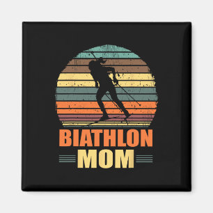 Cool Biathlon Mum Funny Biathlete Shooting Skiing Magnet