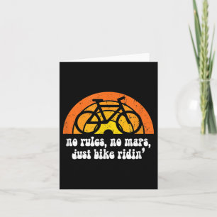Cool Bicycle Biking Quote Retro 60s 1960s Rainbow Card