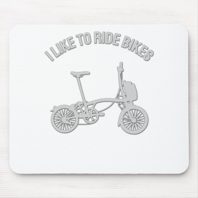 Cool bicycle Design - I Like to Ride Bikes Mouse Pad (Front)