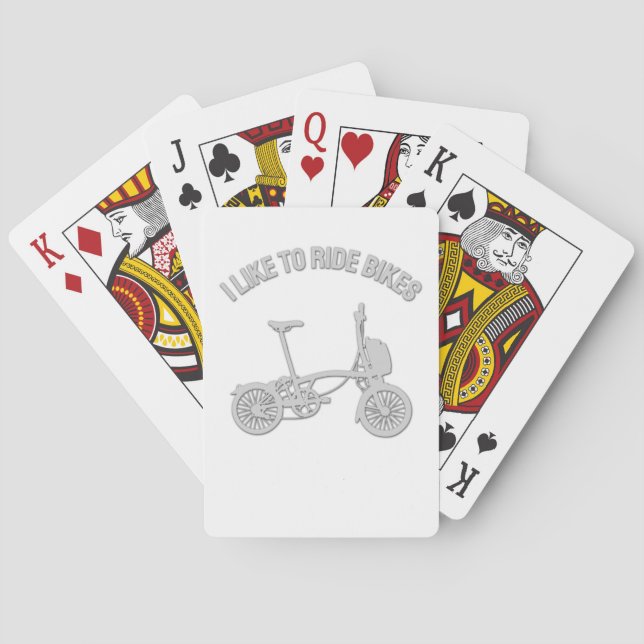 Cool bicycle Design - I Like to Ride Bikes Playing Cards (Back)