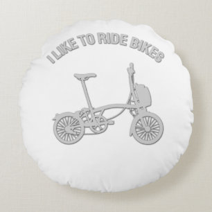 Cool bicycle Design - I Like to Ride Bikes Round Cushion