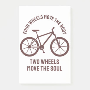 Cool bicycle Design - Tow Wheels Move The Soul Post-it Notes