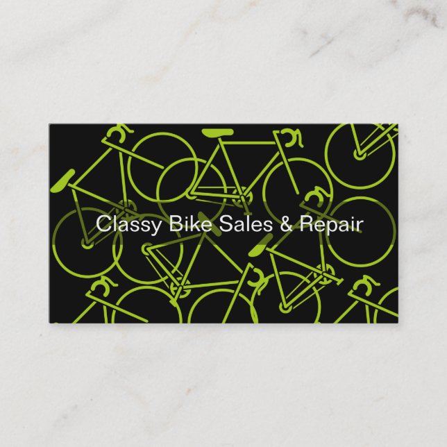 Cool Bicycle Theme Business Cards (Front)