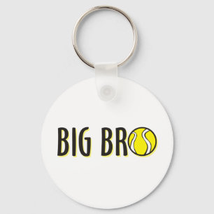 Cool Big Bro Brother Shirt - Tennis Theme Key Ring