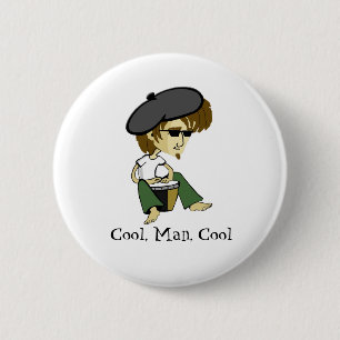 Cool Big Daddy-O Beatniks 6 Cm Round Badge