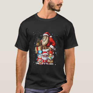 Cool Bigfoot Santa Christmas Design for Men Women T-Shirt