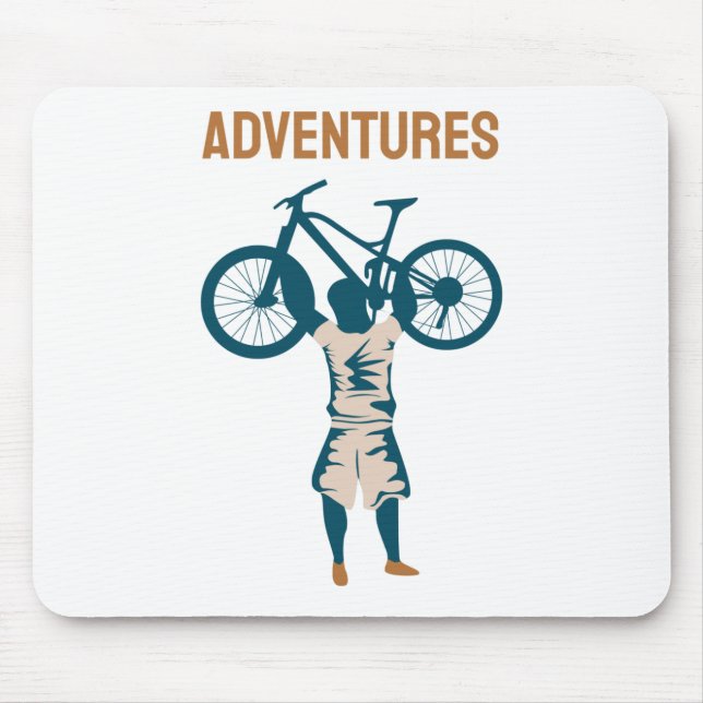 Cool Biker - Adventures Mouse Pad (Front)
