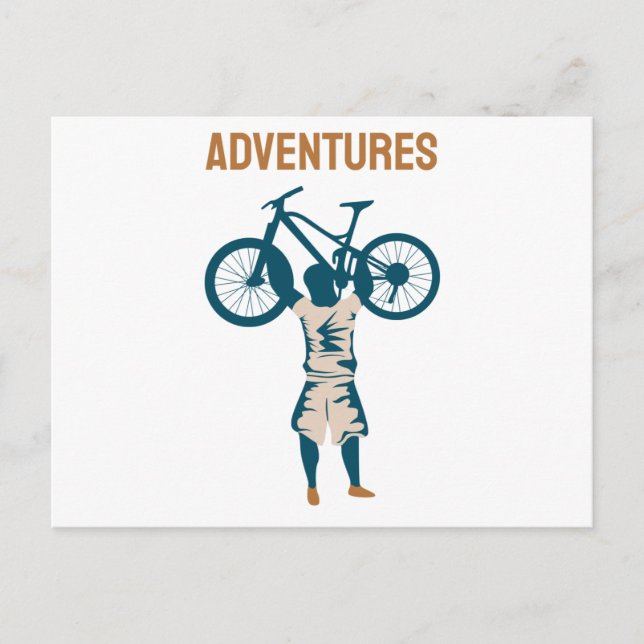 Cool Biker - Adventures Postcard (Front)