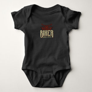 Cool Biker Design - Original Typeface Baby Bodysuit