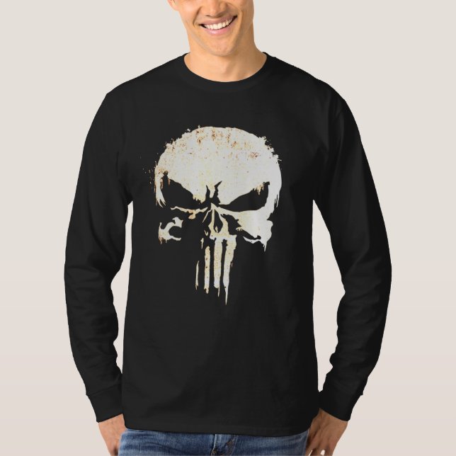 Cool Biker Inspired Skull and Bones T-Shirt (Front)