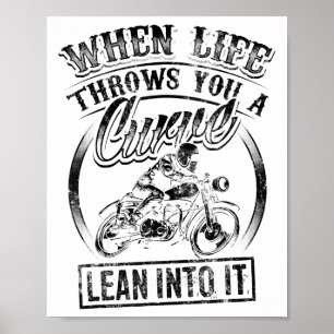 Cool Biker Quote Vintage Motorcycle Saying Riding Poster