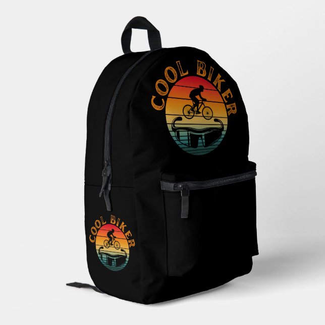 Cool Biker Sunset Sunglasses Printed Backpack (Back Corner Left)