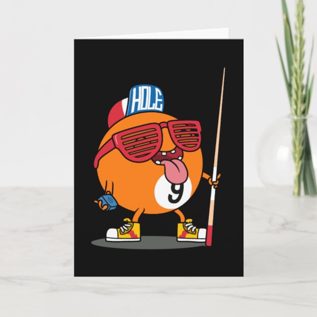 Cool billiard nine ball card (Front)