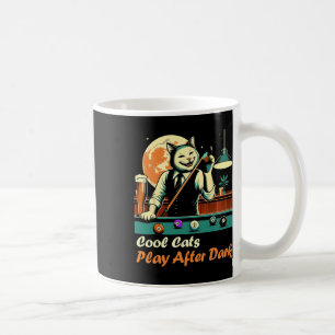 Cool Billiard Playing Kitty Cat Coffee Mug