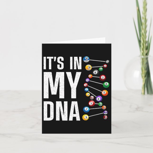 Cool Billiards Art For Men Women Pool Player Billi Card (Front)